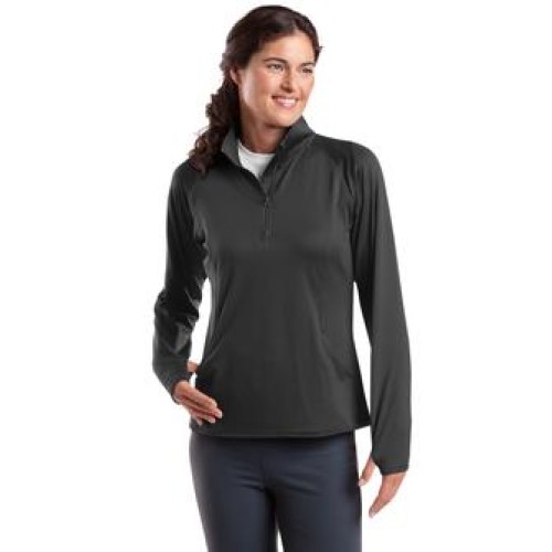 Ladies Sport-Wick® Stretch 1/2-Zip Pullover - Embroidered
