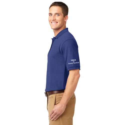 Mens Silk Touch™ Polo - Embroidered YMCA Logo  with Left Sleeve YMCA Greater Hartford