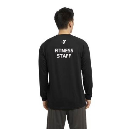 Mens Ultimate (Feels Like Cotton) Long Sleeve Performance Crew - LC Y STAFF - Y Fitness Staff Back