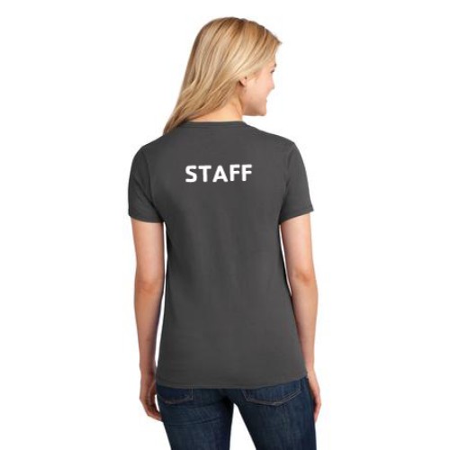 Ladies Staff Tee - 100% Cotton - LC Y STAFF Logo 