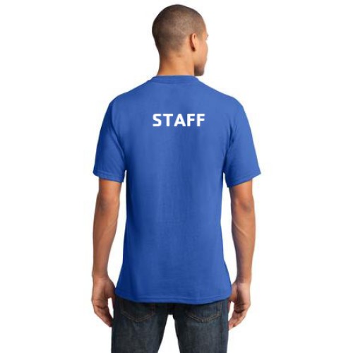 Adult 100% Cotton Tee -  LC Y STAFF Logo 