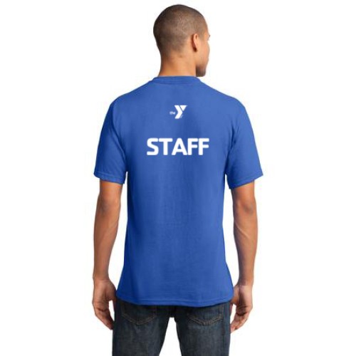 Adult 100% Cotton Tee -  LC Y STAFF Logo 