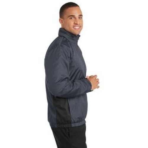 Mens Core Colorblock Wind Jacket - Embroidered