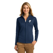Ladies Heavyweight Vertical Texture Full-Zip Jacket - Left Chest Y Logo Embroidered