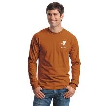 Men's Long Sleeve Tee  - Left Chest Y Logo - Optional Back Print