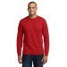 Adult 5.4oz Long Sleeve 100% Cotton Tee  - Vertical Staff Screen Print
