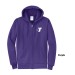 Adult Hooded Full Zip Sweat Shirt - Screen Printed w/ Vertical STAFF