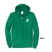 Adult Hooded Full Zip Sweat Shirt - Screen Printed w/ Vertical STAFF