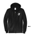 Adult Hooded Full Zip Sweat Shirt - Screen Printed w/ Vertical STAFF