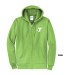 Adult Hooded Full Zip Sweat Shirt - Screen Printed w/ Vertical STAFF