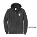 Adult Hooded Full Zip Sweat Shirt - Screen Printed w/ Vertical STAFF