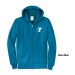 Adult Hooded Full Zip Sweat Shirt - Screen Printed w/ Vertical STAFF
