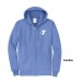 Adult Hooded Full Zip Sweat Shirt - Screen Printed w/ Vertical STAFF