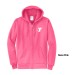 Adult Hooded Full Zip Sweat Shirt - Screen Printed w/ Vertical STAFF