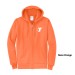Adult Hooded Full Zip Sweat Shirt - Screen Printed w/ Vertical STAFF