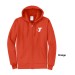 Adult Hooded Full Zip Sweat Shirt - Screen Printed w/ Vertical STAFF
