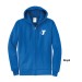 Adult Hooded Full Zip Sweat Shirt - Screen Printed w/ Vertical STAFF