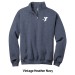 Men's 1/4-Zip Cadet Collar Sweatshirt - Screen Printed w/ Vertical STAFF
