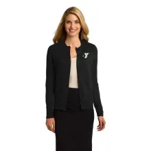 Ladies Cardigan Sweater - Embroidered YMCA Logo