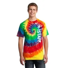 Adult Short Sleeve Tie Dye 100% Cotton Tee - Screen Print