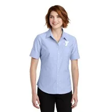 Ladies Short Sleeve SuperPro™ Oxford Shirt - Embroidered